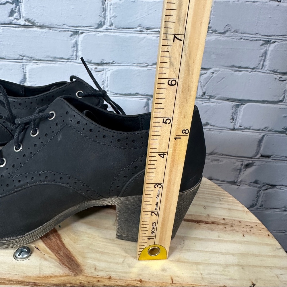 Rocket Dog Selina Chunky Heel Oxford Shoes Black Booties Lace Up Women’s Size 9 - Picture 11 of 12